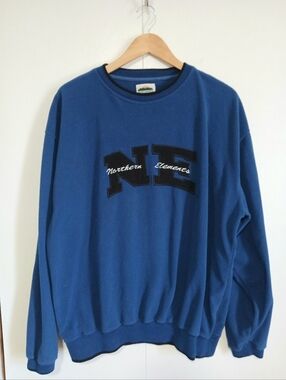 Vintage Northern Elements Pullover Sweatshirt - Navy - Lg - Grandpa Core